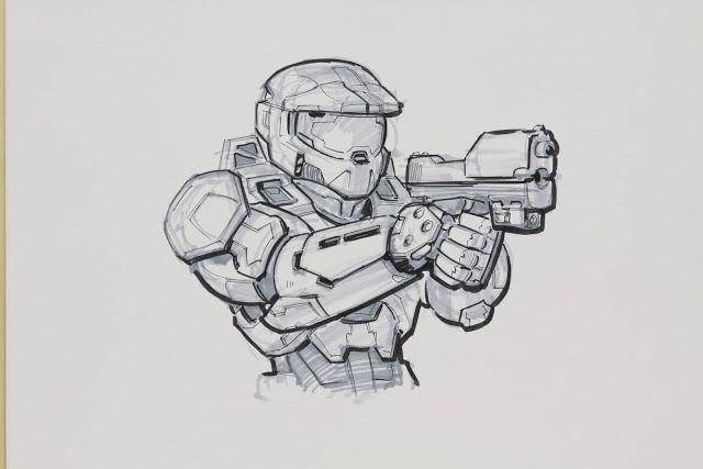640x427 Halo 3 Master Chief Drawing. Might Be Drawing This... Halo - Halo 3 Sketch