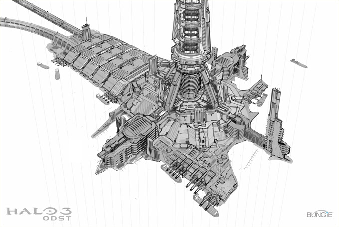 680x455 Halo 3 Odst Concept Art Concept Art World - Halo 3 Sketch