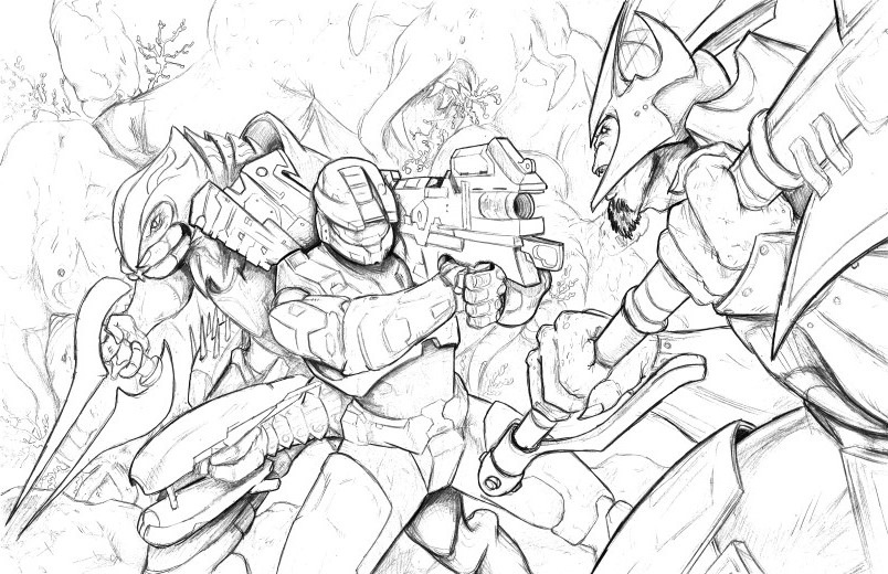 804x520 Halo 3 - Halo 3 Sketch