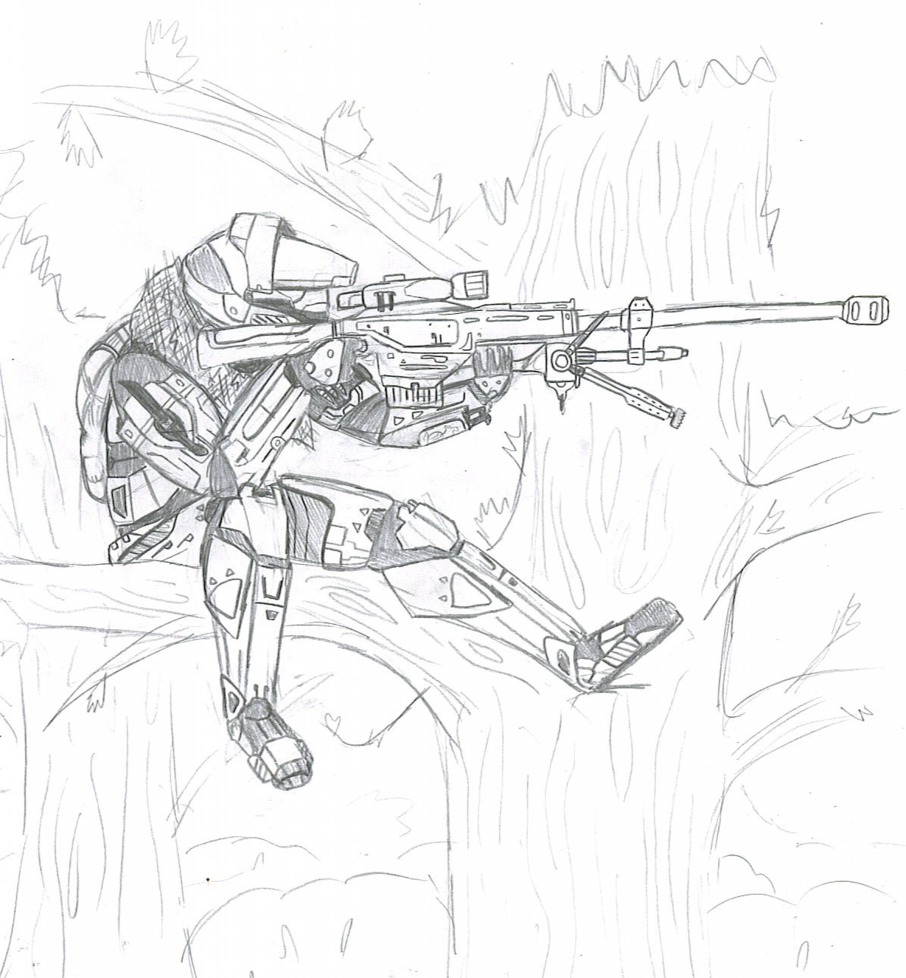 1778x1920 Halo Reach Spartans - Halo Reach Sketch