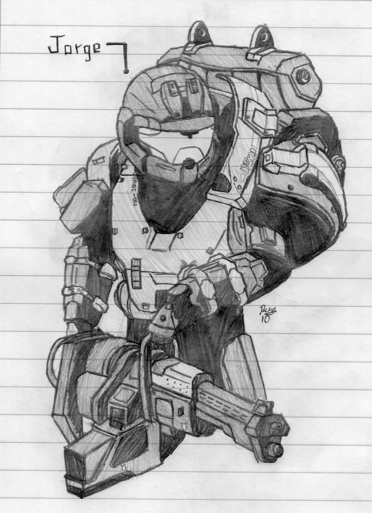 Halo Reach Sketch at PaintingValley.com | Explore collection of Halo ...