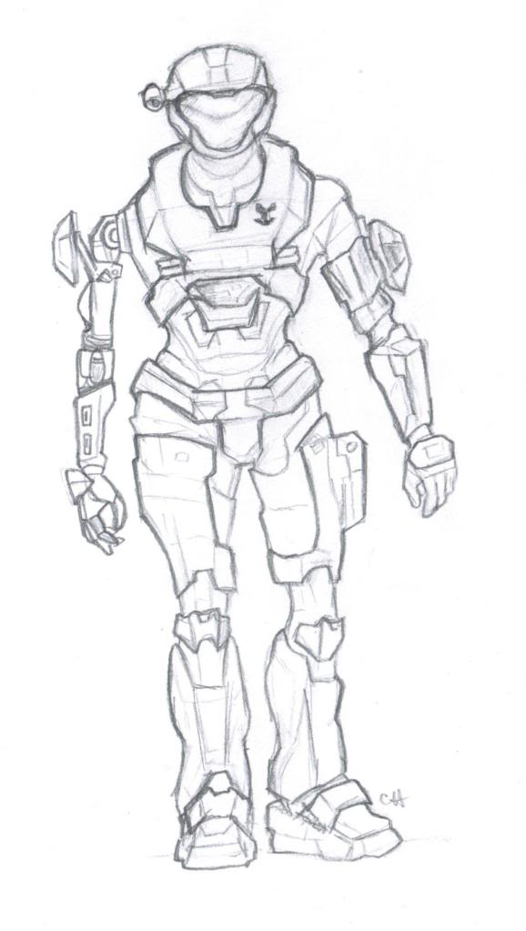 578x1023 The Gallery Halo Reach Fanart - Halo Reach Sketch