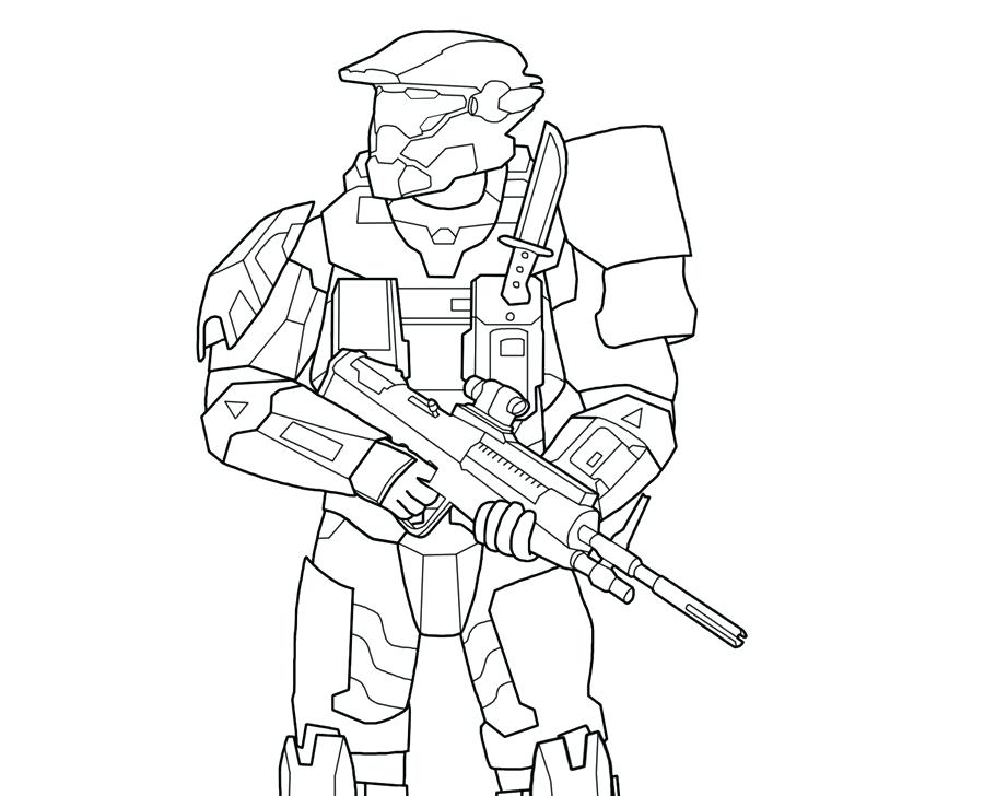 900x728 Master Chief Coloring Pages Master Chief Coloring Pages Halo - Halo Reach Sketch