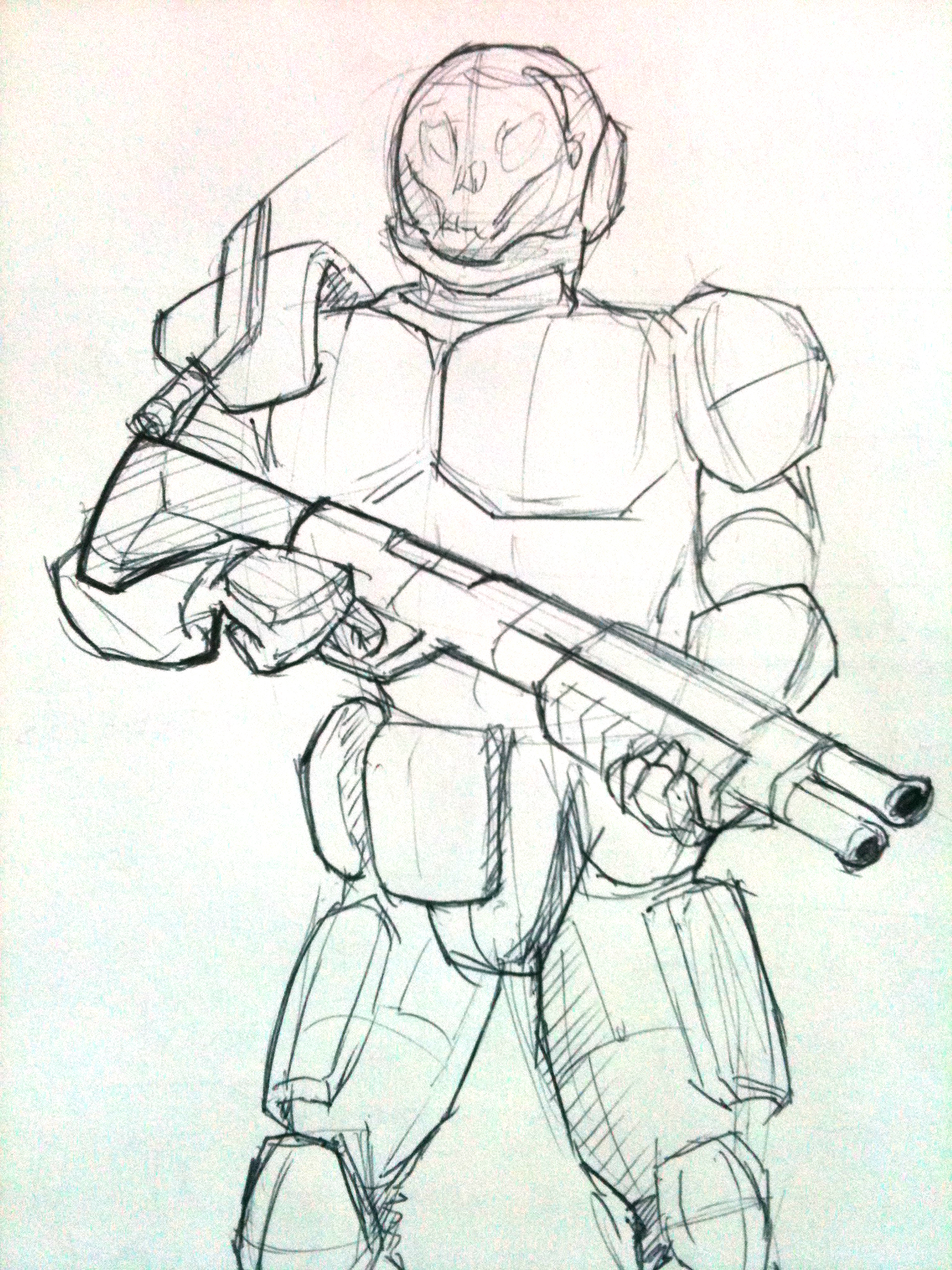 1536x2048 Halo Reach Emile Lineweights - Halo Reach Sketch