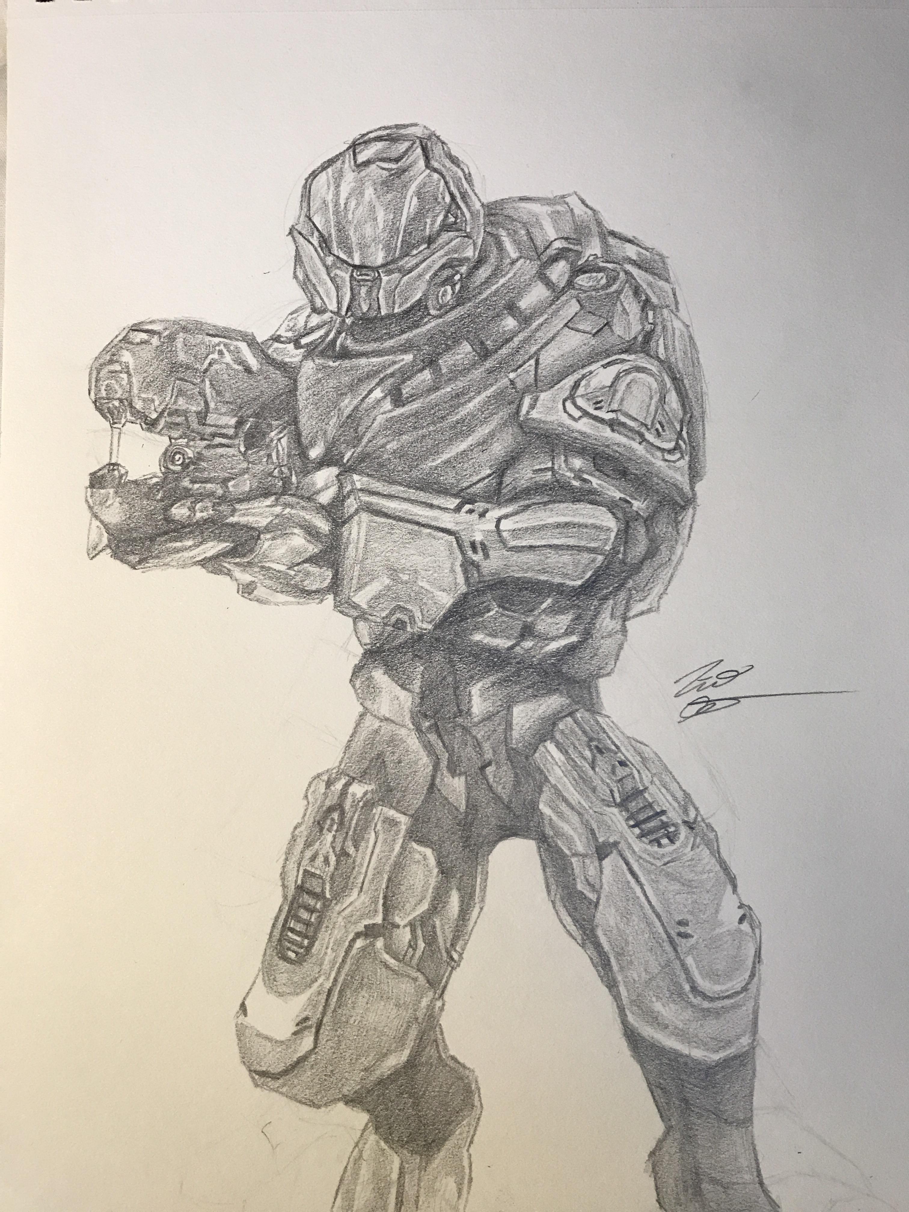 3024x4032 Elite Ranger From Halo Reach Halo - Halo Reach Sketch
