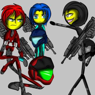 320x320 I Thought It Would Be Cool To Draw Jim Tom And Rock In Halo Reach - Halo Reach Sketch