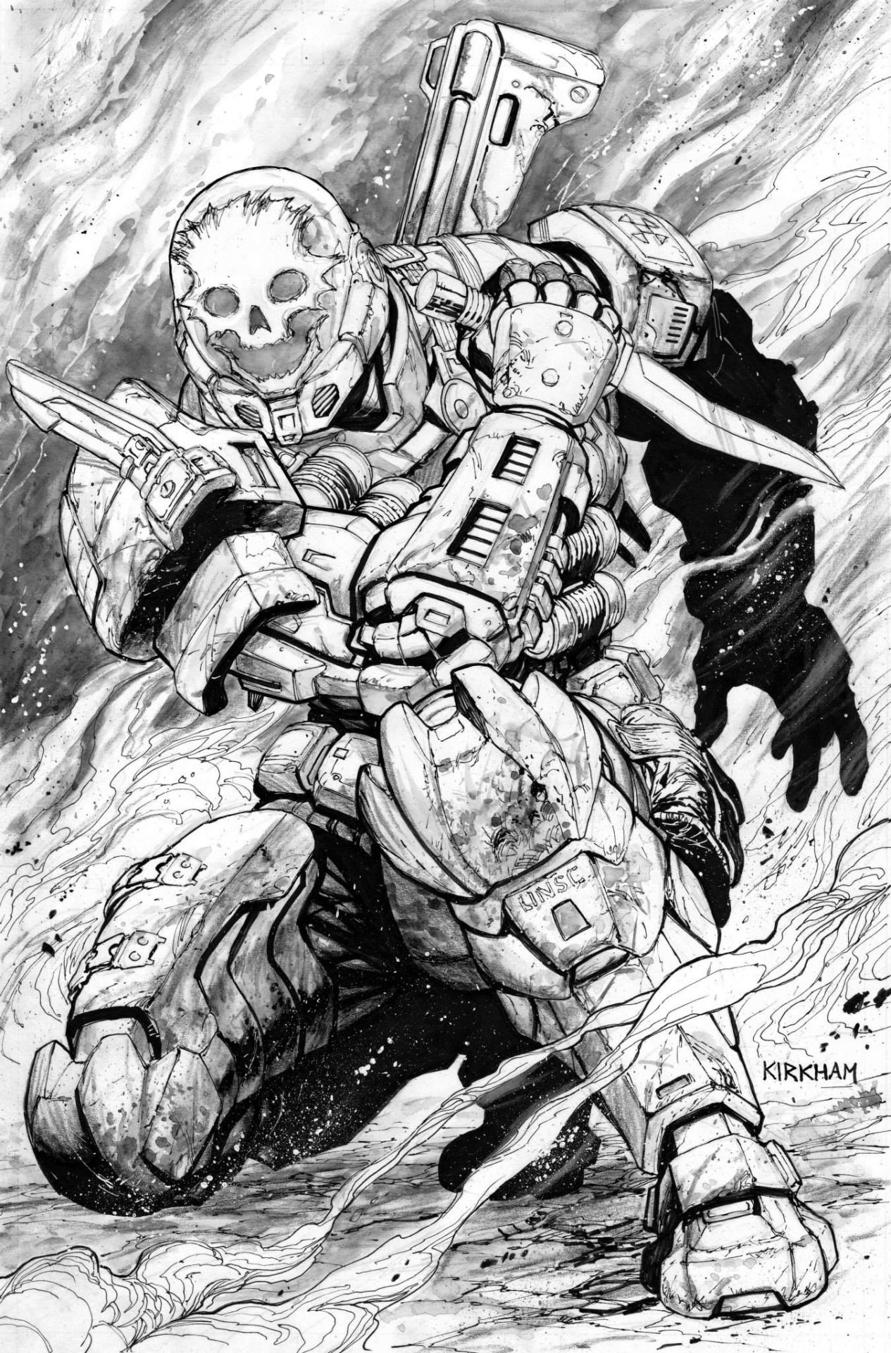 1265x1920 Halo Reach - Halo Reach Sketch