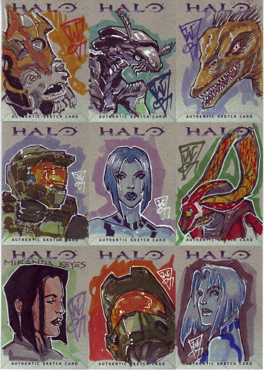 544x762 Halo Sketch Cards - Halo Sketch