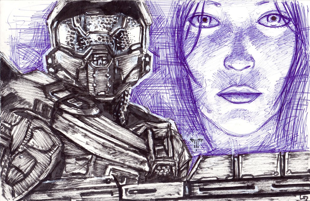 1024x664 Halo Sketch By Aim Art - Halo Sketch