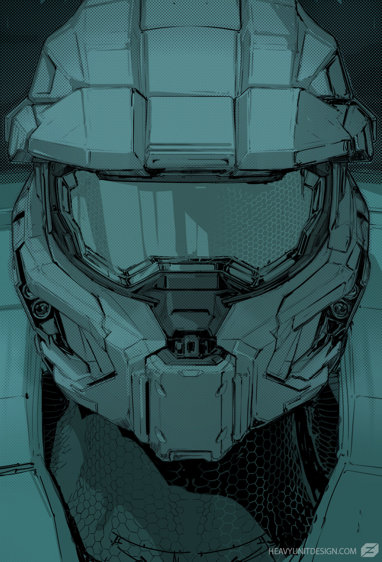 1317x1938 Mike Hill - Halo Sketch