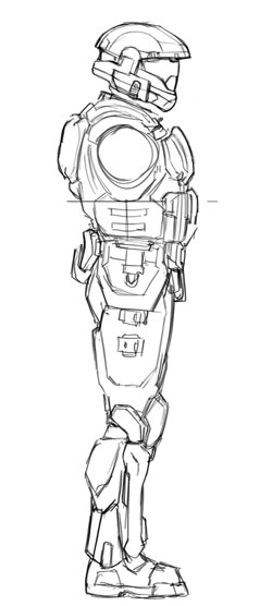 250x556 Bungie Teases Us With Halo 3 Odst Concept Art - Halo Sketch