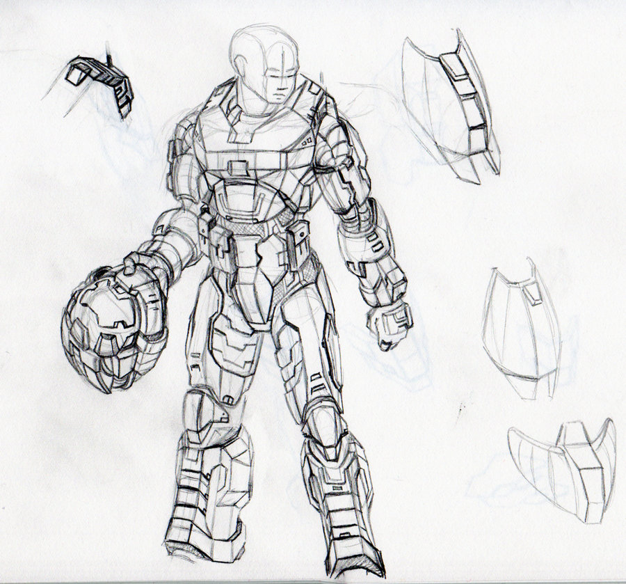 900x839 Mk7 Sketch By Spartan 029 - Halo Spartan Sketch
