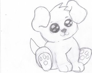 320x254 Snap Sketch Of Puppies Puppy Sketchkitty Ham Drawing - Ham Sketch