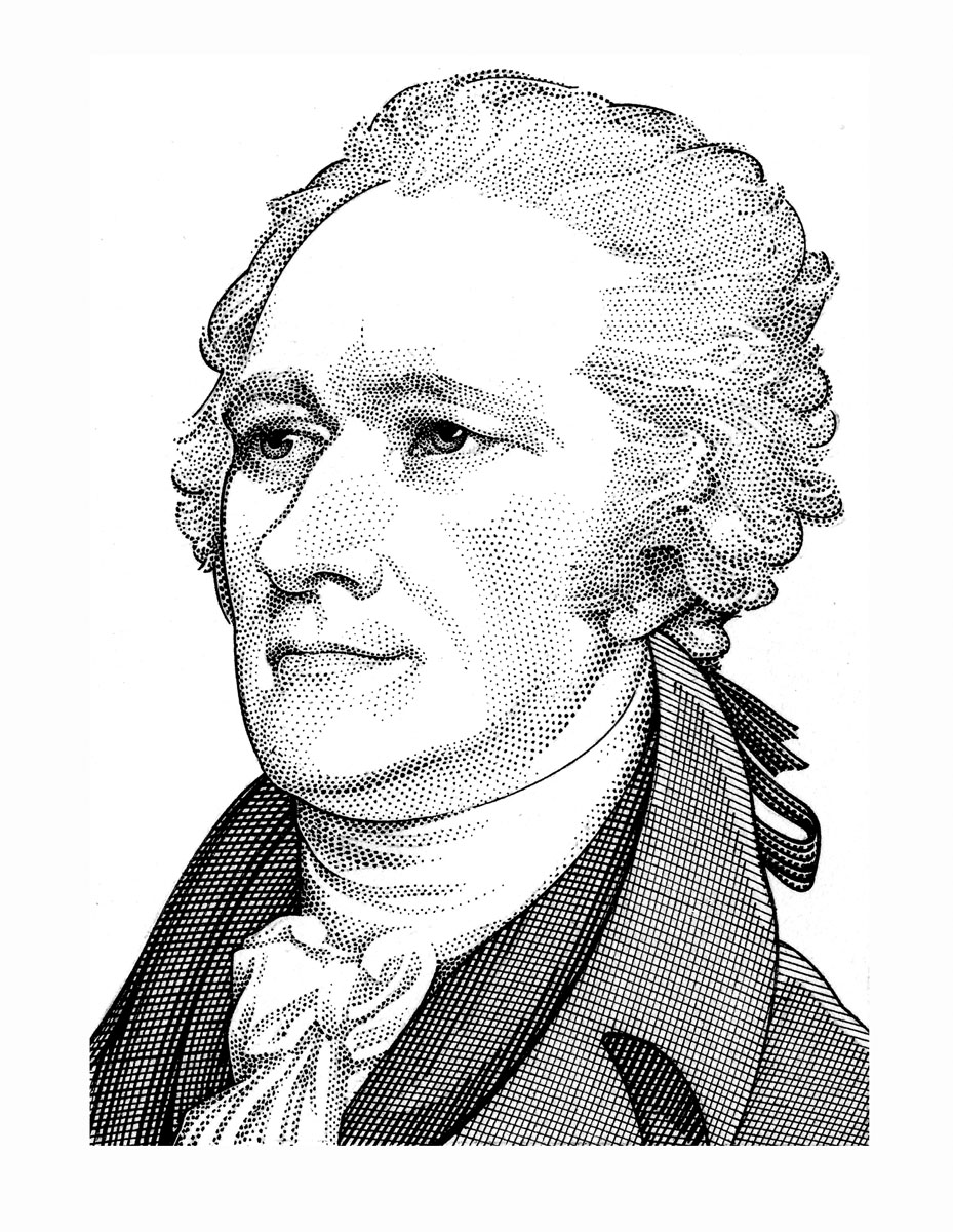 929x1200 Merchant Era National Museum Of American History - Hamilton Sketch