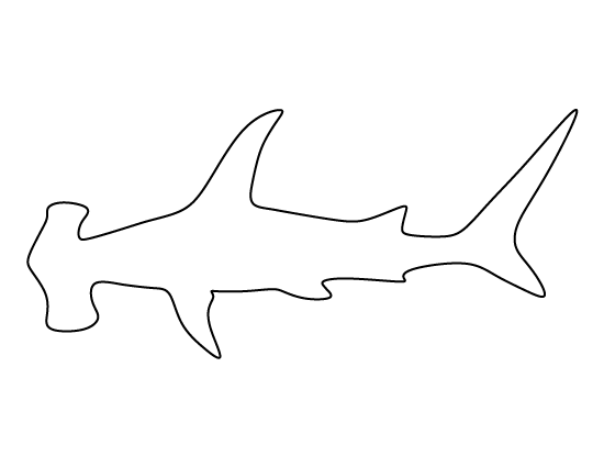 550x425 Pin By Muse Printables On Printable Patterns - Hammerhead Shark Sketch