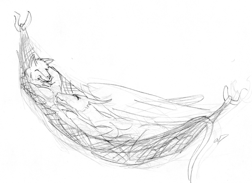 841x612 Hammock Sketch 2 By Antar Dragon - Hammock Sketch