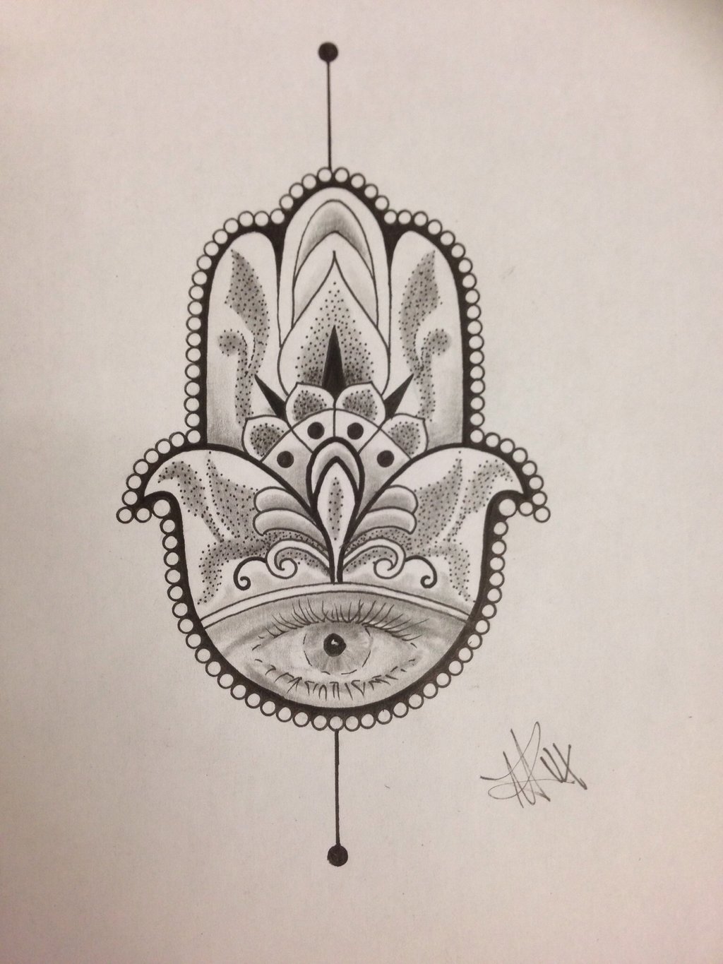 1024x1365 Hamsa Hand Of Fatima By Inkz420 - Hamsa Hand Sketch