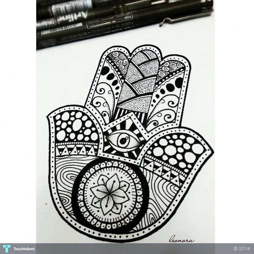825x825 Hamsa Hand Doodle Touchtalent - Hamsa Hand Sketch