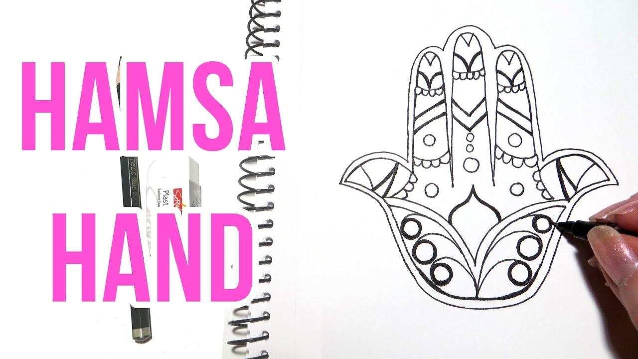 1280x720 Hamsa Hand Drawing - Hamsa Hand Sketch