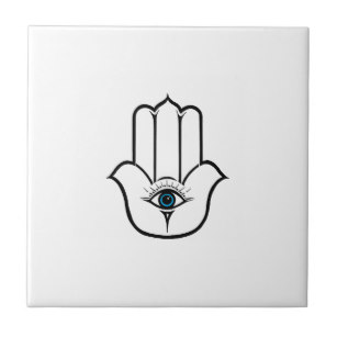 307x307 Hamsa Hand Of Fatima Decorative Ceramic Tiles Zazzle - Hamsa Hand Sketch