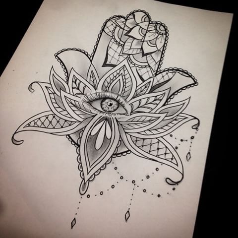480x480 The Sketch I Did For The Hamsa Hand The Other Day - Hamsa Sketch