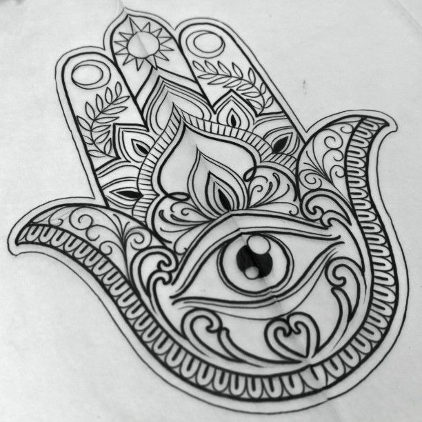 612x612 - Hamsa Sketch