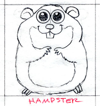 400x423 Jonesapalooza Hamster - Hamster Sketch