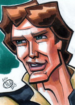 249x350 Han Solo Sketch Card By Chad73 - Han Solo Sketch