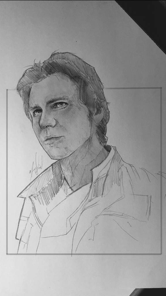 576x1024 Han Solo Sketchportrait Star Wars Amino - Han Solo Sketch