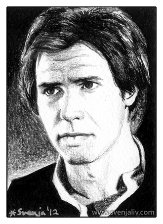 330x453 Han Solo Sketch Card Svenja Gosen Art And Illustration - Han Solo Sketch