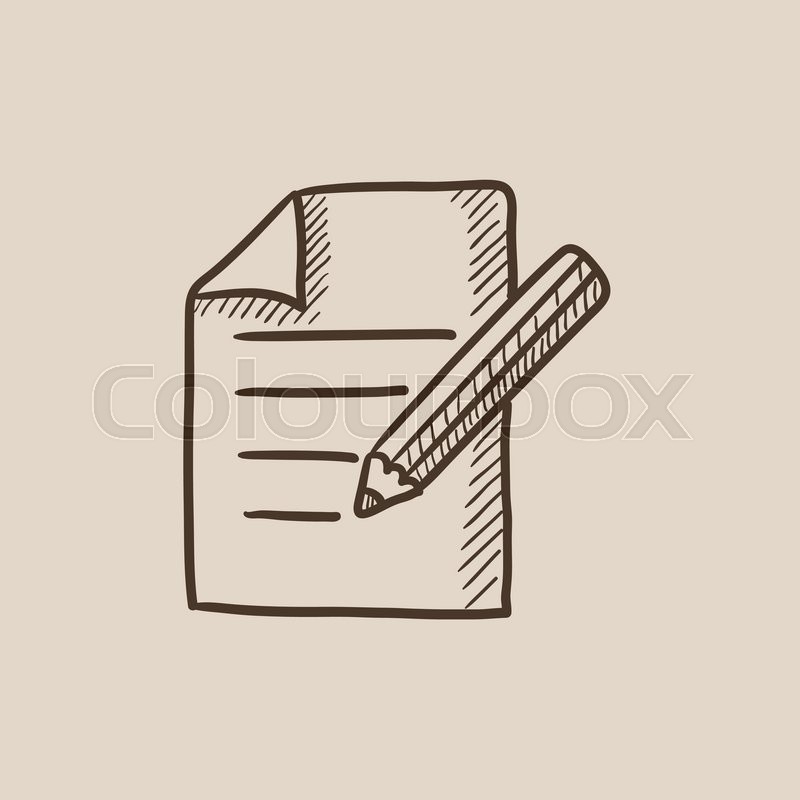 800x800 Sheet And Pencil Sketch Icon For Web, Mobile And Infographics - Hand Drawn Pencil Sketch From Photos