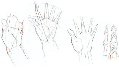 500x300 How To Sketch And Draw Hands - Hand Drawn Sketch