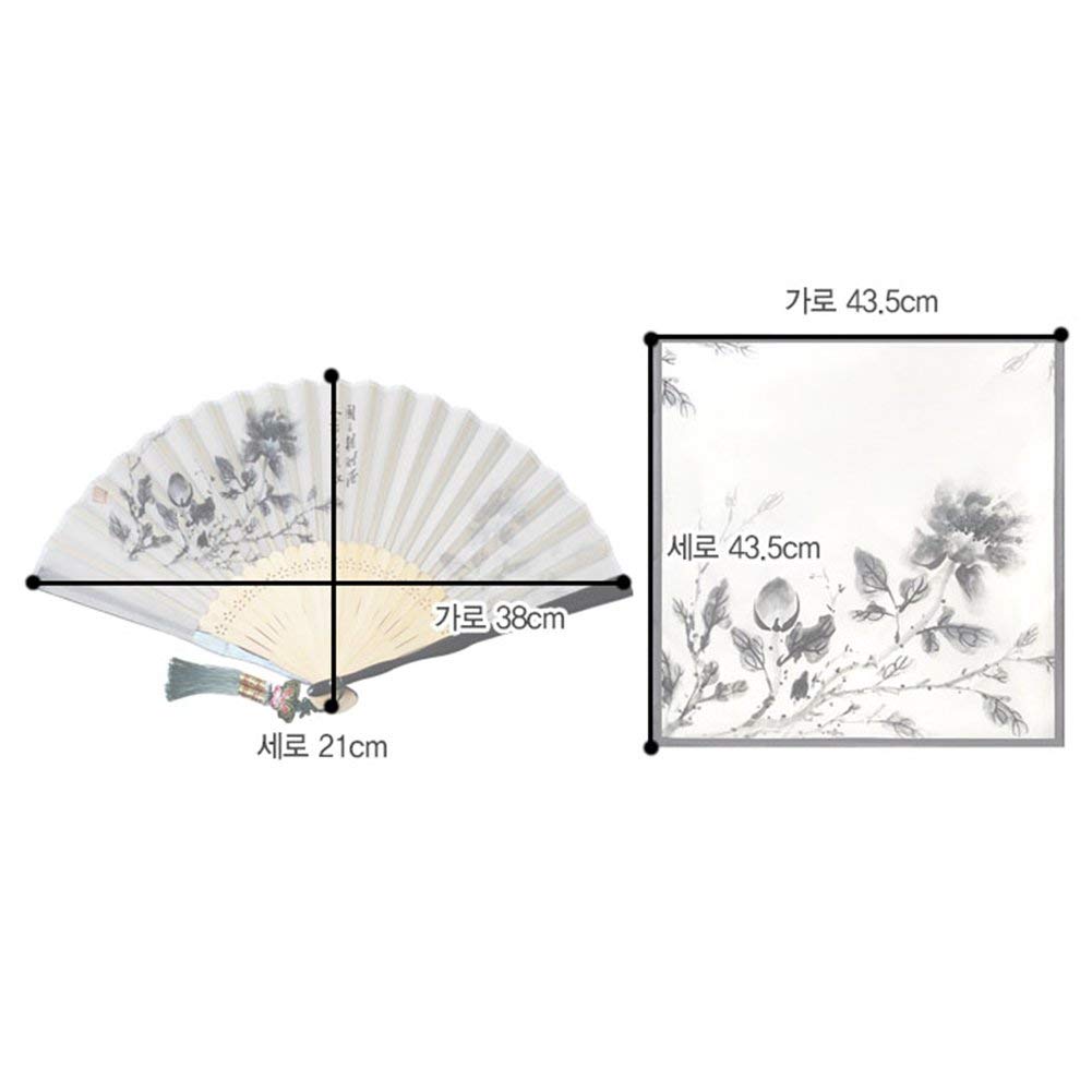 1001x1001 Korean Traditional Silk Hand Fan W Norigae - Hand Fan Sketch