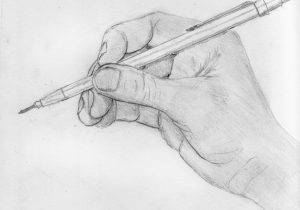 300x210 Pencil Drawing Of Holding Hands How To Draw Lovely Holding Hands - Hand Holding A Pencil Sketch