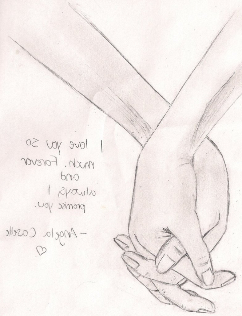 787x1024 Drawing Of People Holding Hands Hand Holding A Pencil Drawing At - Hand Holding A Pencil Sketch