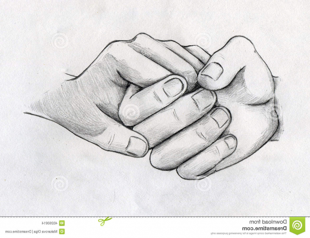 Hand Holding A Pencil Sketch at PaintingValley.com | Explore collection ...