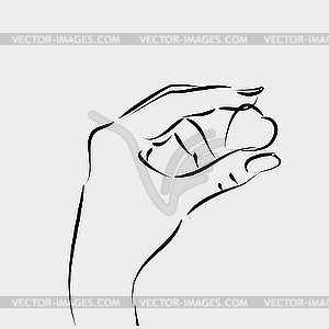 300x300 Female Hand Holding Heart. - Hand Holding Heart Sketch