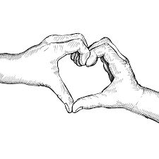 225x225 Hand Sketch Of Hands Holding A Heart. My Style - Hand Holding Heart Sketch