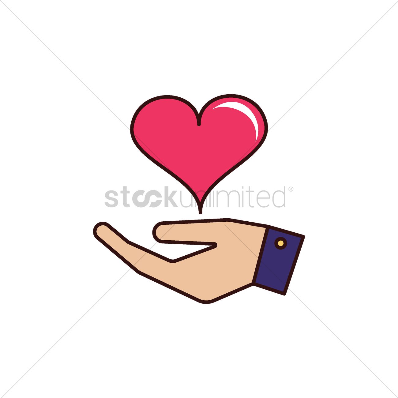 1300x1300 Hand Holding Heart Vector Image - Hand Holding Heart Sketch