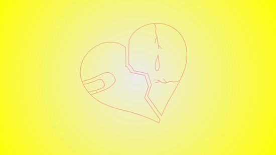 550x309 How To Draw A Broken Heart 9 Steps (With Pictures) - Hand Holding Heart Sketch