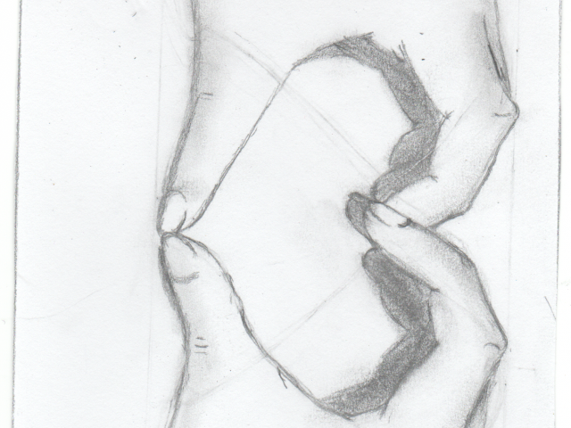 640x480 Drawn Broken Heart Hand Holding 2 - Hand Holding Heart Sketch