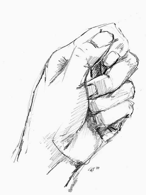 480x640 Sketch - Hand Holding Something Sketch