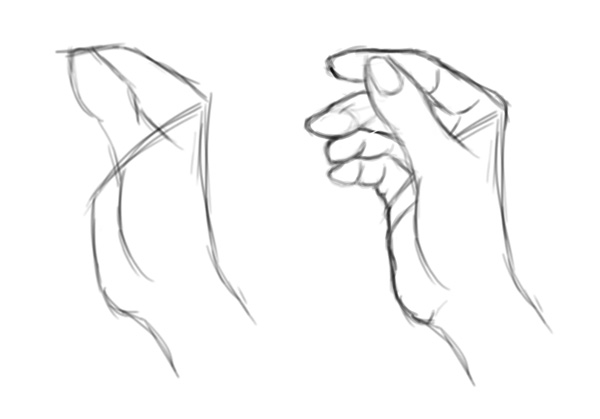 600x419 How To Paint Realistic Hands In Adobe Photoshop - Hand In Hand Sketch