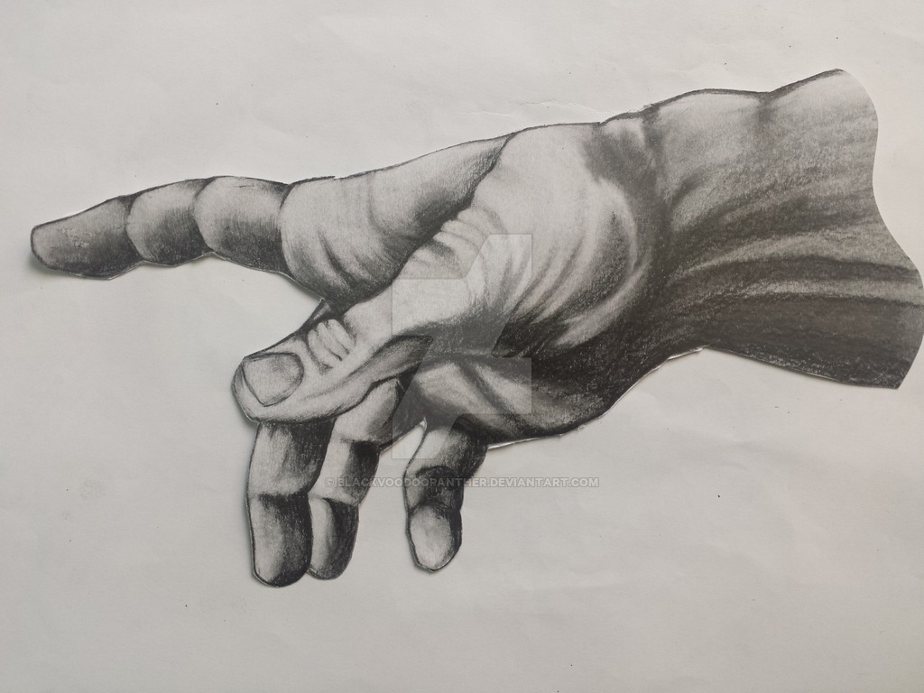 1024x768 The Hand Of God By Blackvoodoopanther - Hand Of God Sketch