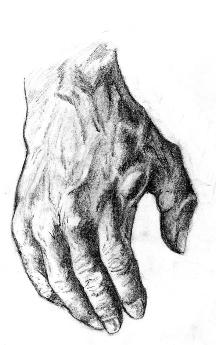 708x1129 Traditional Illustration - Hand Of God Sketch