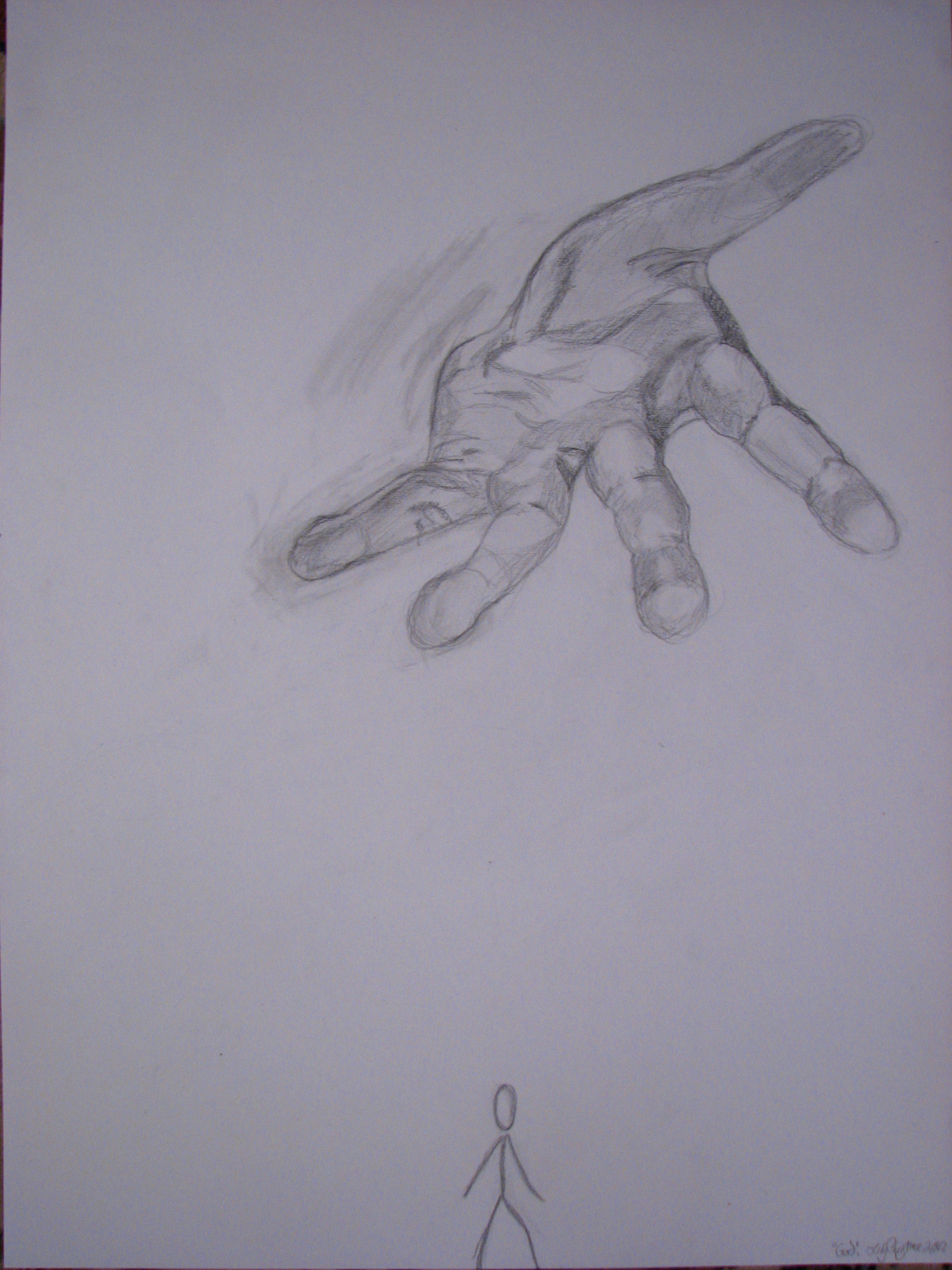 2112x2816 August 2012 Rain Running - Hand Of God Sketch