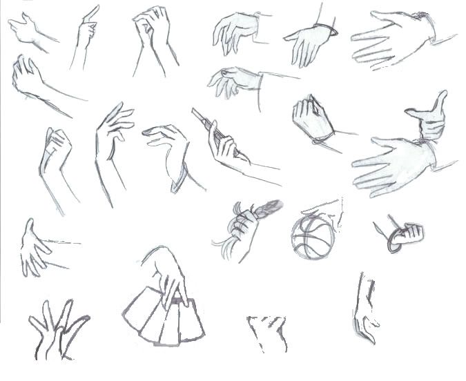 675x552 Drawn Fist Palm Forward Hand Anime - Hand Palm Sketch.