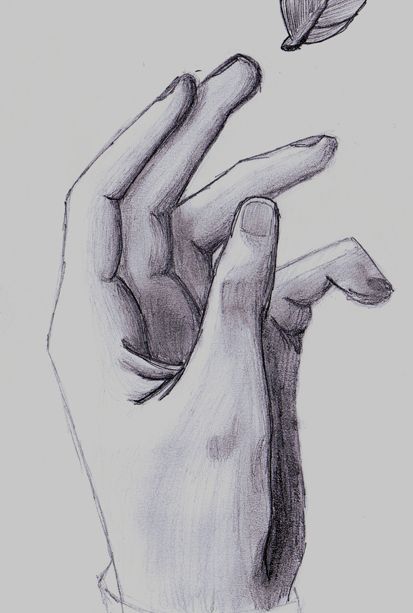 600x890 Hand - Hand Reaching Out Sketch