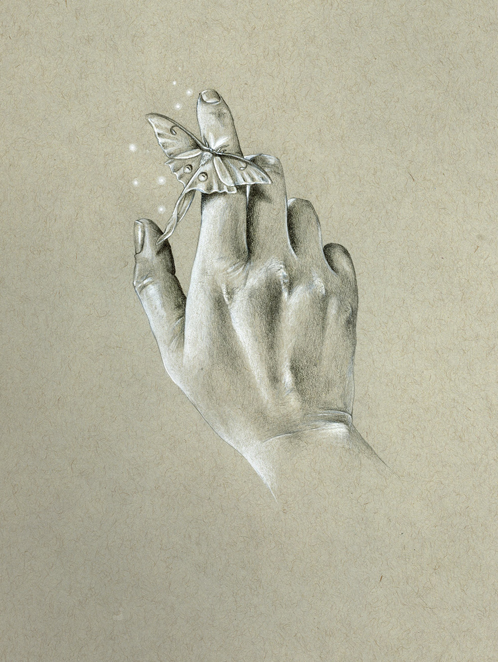 1000x1328 Hand Study I - Hand Sketch
