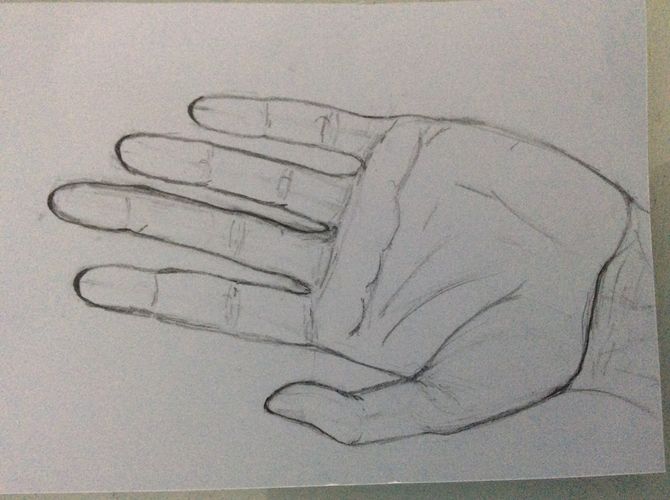 670x500 How To Draw A Hand 14 Steps (With Pictures) - Hand Sketch Drawing